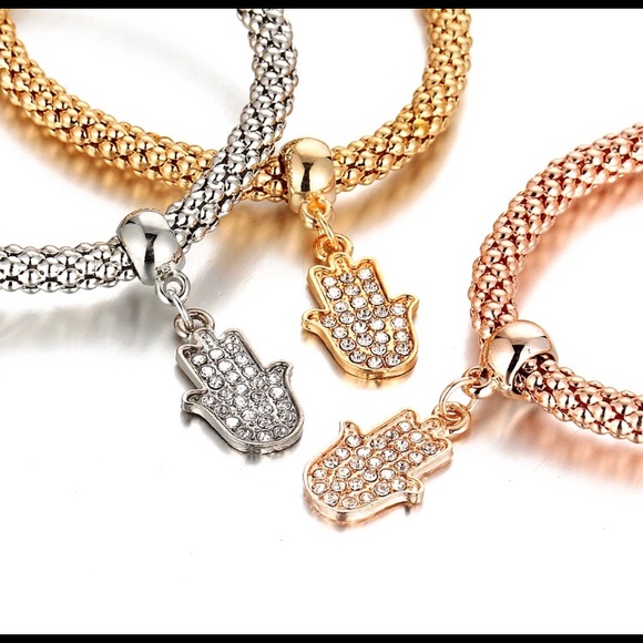 Trio Hamsa Bracelets SET of THREE ✋ Last Set - Picture 3 of 3